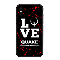 Чехол iPhone XS Max матовый Quake Love Классика, цвет: 3D-черный