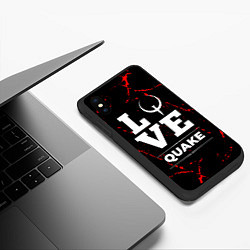 Чехол iPhone XS Max матовый Quake Love Классика, цвет: 3D-черный — фото 2