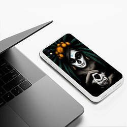 Чехол iPhone XS Max матовый Костяная Ведьма, цвет: 3D-белый — фото 2