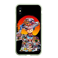 Чехол iPhone XS Max матовый ВАН ПИС АРКИ В ЛУФФИ ONE PIECE, цвет: 3D-салатовый