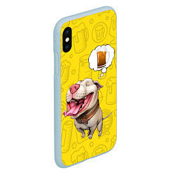 Чехол iPhone XS Max матовый BeerBull, цвет: 3D-голубой — фото 2