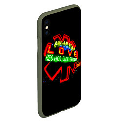 Чехол iPhone XS Max матовый Unlimited Love - Red Hot Chili Peppers, цвет: 3D-темно-зеленый — фото 2