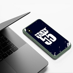 Чехол iPhone XS Max матовый ГРОТ 55, цвет: 3D-темно-зеленый — фото 2
