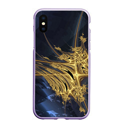 Чехол iPhone XS Max матовый Фрактальная футуристическая композиция Абстракция