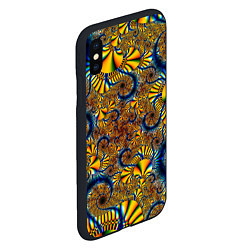Чехол iPhone XS Max матовый FRACTAL COLOR PATTERN, цвет: 3D-черный — фото 2
