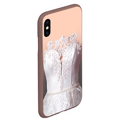 Чехол iPhone XS Max матовый Свадебный корсер, цвет: 3D-коричневый — фото 2