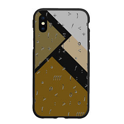 Чехол iPhone XS Max матовый Знаки DR, цвет: 3D-черный