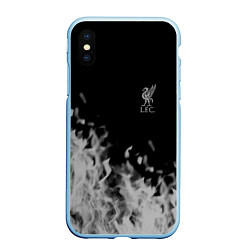 Чехол iPhone XS Max матовый Liverpool Серое пламя