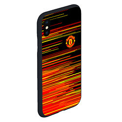 Чехол iPhone XS Max матовый Манчестер юнайтед manchester united ФКМЮ, цвет: 3D-черный — фото 2