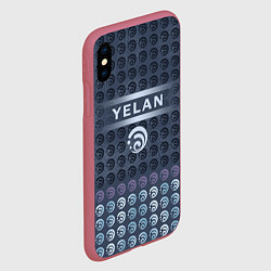 Чехол iPhone XS Max матовый Е Лань Yelan Elements Genshin Impact, цвет: 3D-малиновый — фото 2