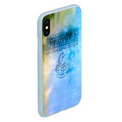 Чехол iPhone XS Max матовый Unbreakable - Scorpions, цвет: 3D-голубой — фото 2