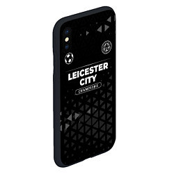 Чехол iPhone XS Max матовый Leicester City Champions Uniform, цвет: 3D-черный — фото 2