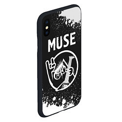 Чехол iPhone XS Max матовый Muse КОТ Брызги, цвет: 3D-черный — фото 2