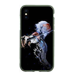 Чехол iPhone XS Max матовый METAL GEAR RISING Райден с мечом