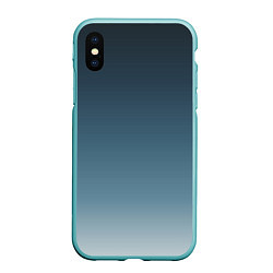 Чехол iPhone XS Max матовый GRADIENT shades of blue