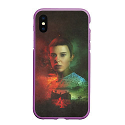 Чехол iPhone XS Max матовый 11 Jane Hopper, цвет: 3D-фиолетовый