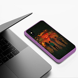 Чехол iPhone XS Max матовый Очень странные дела 4 сезон, цвет: 3D-фиолетовый — фото 2