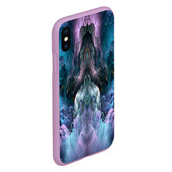 Чехол iPhone XS Max матовый Облака неонового цвета Neon colored clouds, цвет: 3D-сиреневый — фото 2