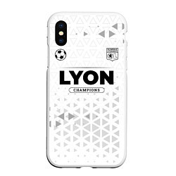 Чехол iPhone XS Max матовый Lyon Champions Униформа, цвет: 3D-белый