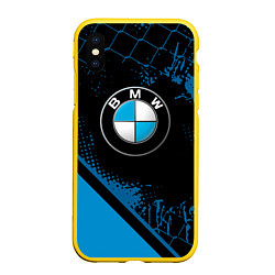 Чехол iPhone XS Max матовый BMW : БМВ ЛОГО, цвет: 3D-желтый
