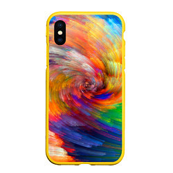 Чехол iPhone XS Max матовый MULTICOLORED SWIRLS