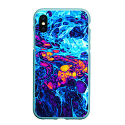 Чехол iPhone XS Max матовый Взрыв Неона Fluid Explosion Неон