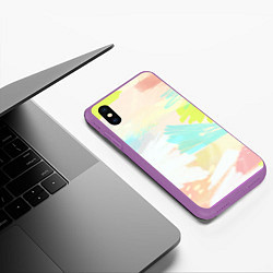 Чехол iPhone XS Max матовый Сочные краски лета, цвет: 3D-фиолетовый — фото 2