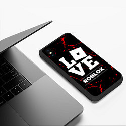 Чехол iPhone XS Max матовый Roblox Love Классика, цвет: 3D-черный — фото 2