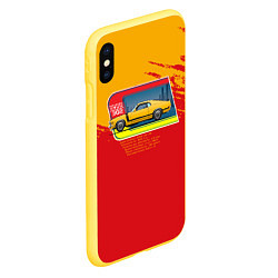 Чехол iPhone XS Max матовый Super Muscle Car, цвет: 3D-желтый — фото 2