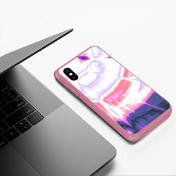 Чехол iPhone XS Max матовый Тай-дай Абстракция Tie-Dye, цвет: 3D-малиновый — фото 2