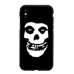 Чехол iPhone XS Max матовый Misfits череп