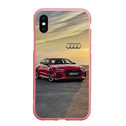 Чехол iPhone XS Max матовый Audi RS 7 на закате солнца Audi RS 7 at sunset