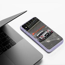 Чехол iPhone XS Max матовый Audi Sport Racing Team Short Track Car Racing Авто, цвет: 3D-светло-сиреневый — фото 2