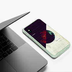 Чехол iPhone XS Max матовый Planet Zero - Shinedown, цвет: 3D-салатовый — фото 2