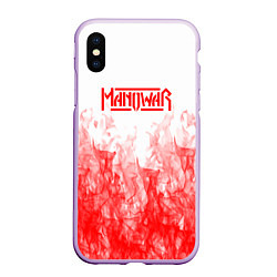 Чехол iPhone XS Max матовый Manowar пламя