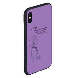 Чехол iPhone XS Max матовый I PURPLE U - TAEHYUNG BTS, цвет: 3D-черный — фото 2