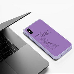 Чехол iPhone XS Max матовый I PURPLE U - TAEHYUNG BTS, цвет: 3D-светло-сиреневый — фото 2