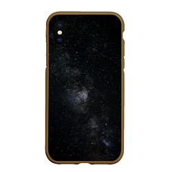 Чехол iPhone XS Max матовый Лонгслив Звезды и космос, цвет: 3D-коричневый