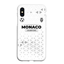 Чехол iPhone XS Max матовый Monaco Champions Униформа, цвет: 3D-белый