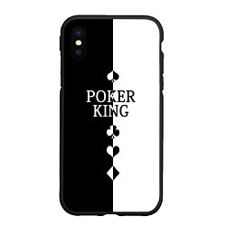 Чехол iPhone XS Max матовый Король Покера Black