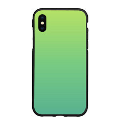 Чехол iPhone XS Max матовый Shades of Green GRADIENT