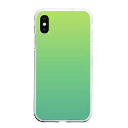 Чехол iPhone XS Max матовый Shades of Green GRADIENT