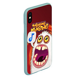 Чехол iPhone XS Max матовый My singing monster, цвет: 3D-мятный — фото 2