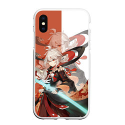 Чехол iPhone XS Max матовый Kaedehara Kazuha GENSHIN IMPACT, цвет: 3D-белый