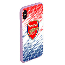 Чехол iPhone XS Max матовый Арсенал arsenal logo, цвет: 3D-сиреневый — фото 2