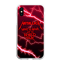 Чехол iPhone XS Max матовый Metallica Madly in Angel, цвет: 3D-белый