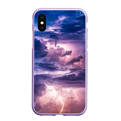 Чехол iPhone XS Max матовый Stormy sky