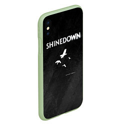 Чехол iPhone XS Max матовый The Sound of Madness Shinedown, цвет: 3D-салатовый — фото 2