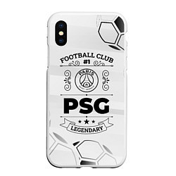 Чехол iPhone XS Max матовый PSG Football Club Number 1 Legendary, цвет: 3D-белый