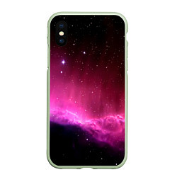 Чехол iPhone XS Max матовый Night Nebula, цвет: 3D-салатовый